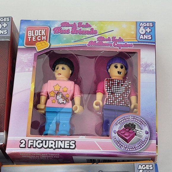 New Block Tech Figurines Lot of 4 - Fire, Police, Turbo Racers, Best Friends - Picture 4 of 16